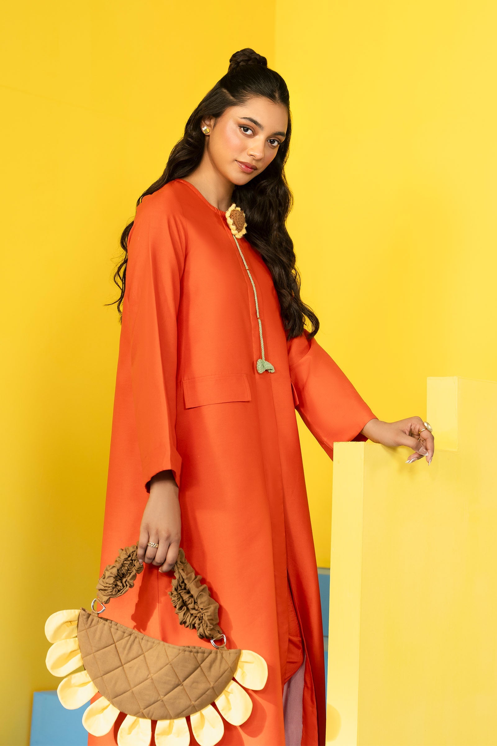 2 Pc Dyed Arabic Lawn Suit