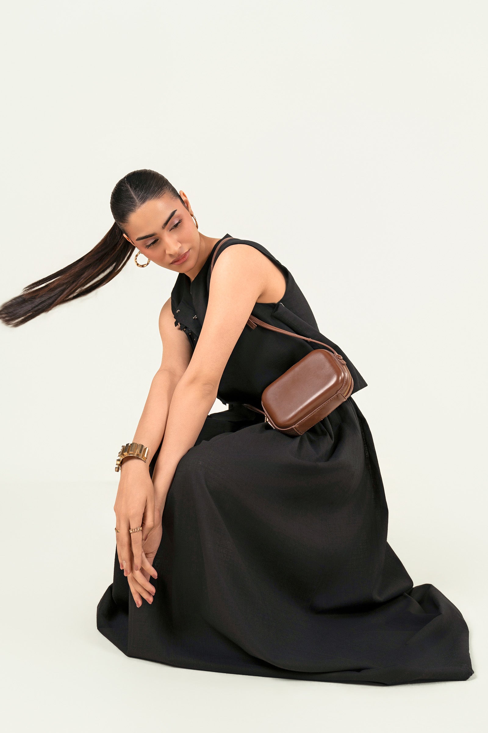 Dyed Crosshatch Linen Skirt Set