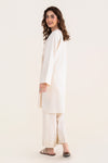 2 Pc Embroidered Crosshatch Linen Suit