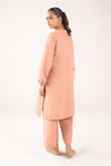 2 Pc Embroidered Crosshatch Linen Suit