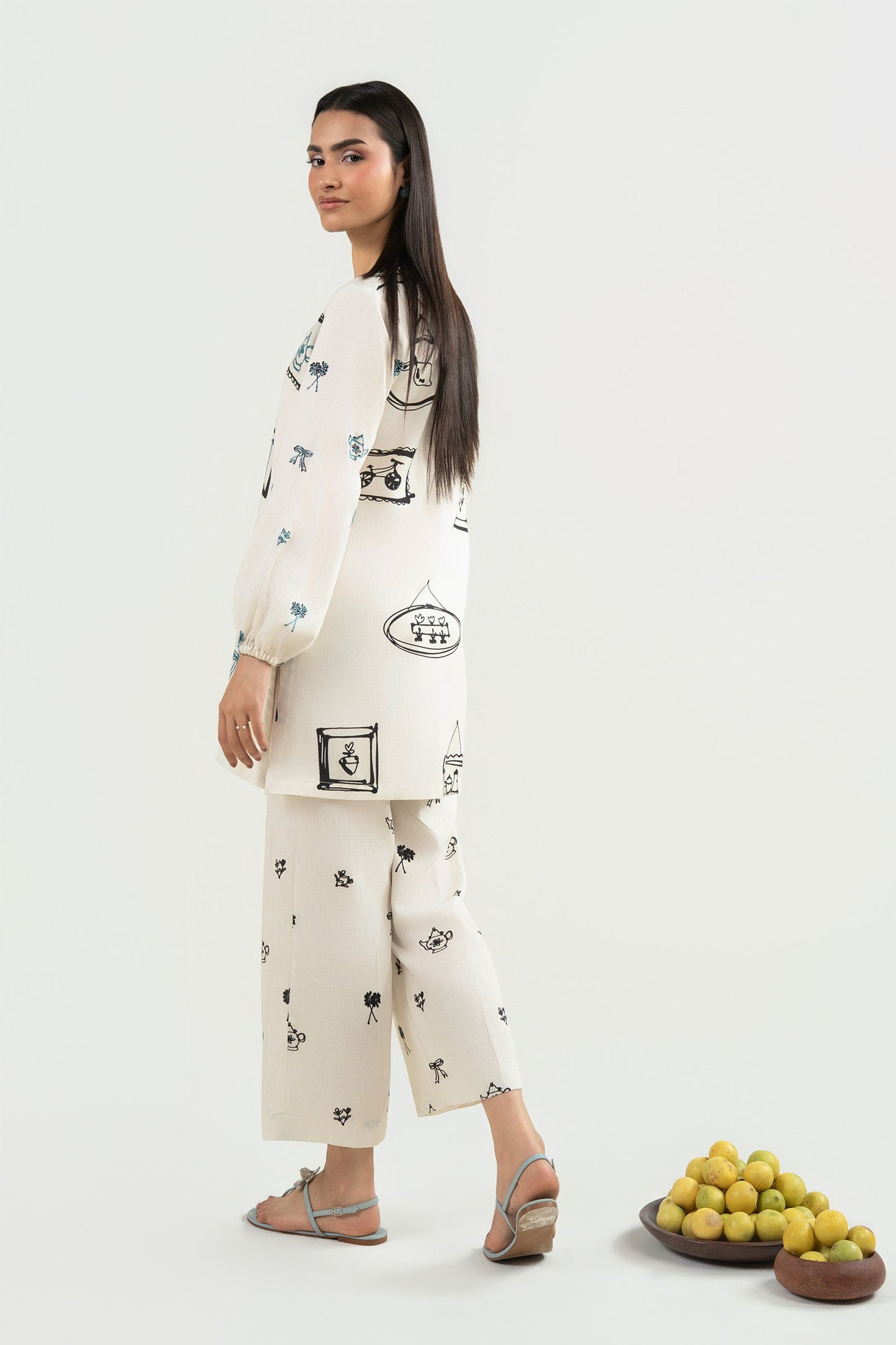 2 Pc Embellished Ripstop Suit