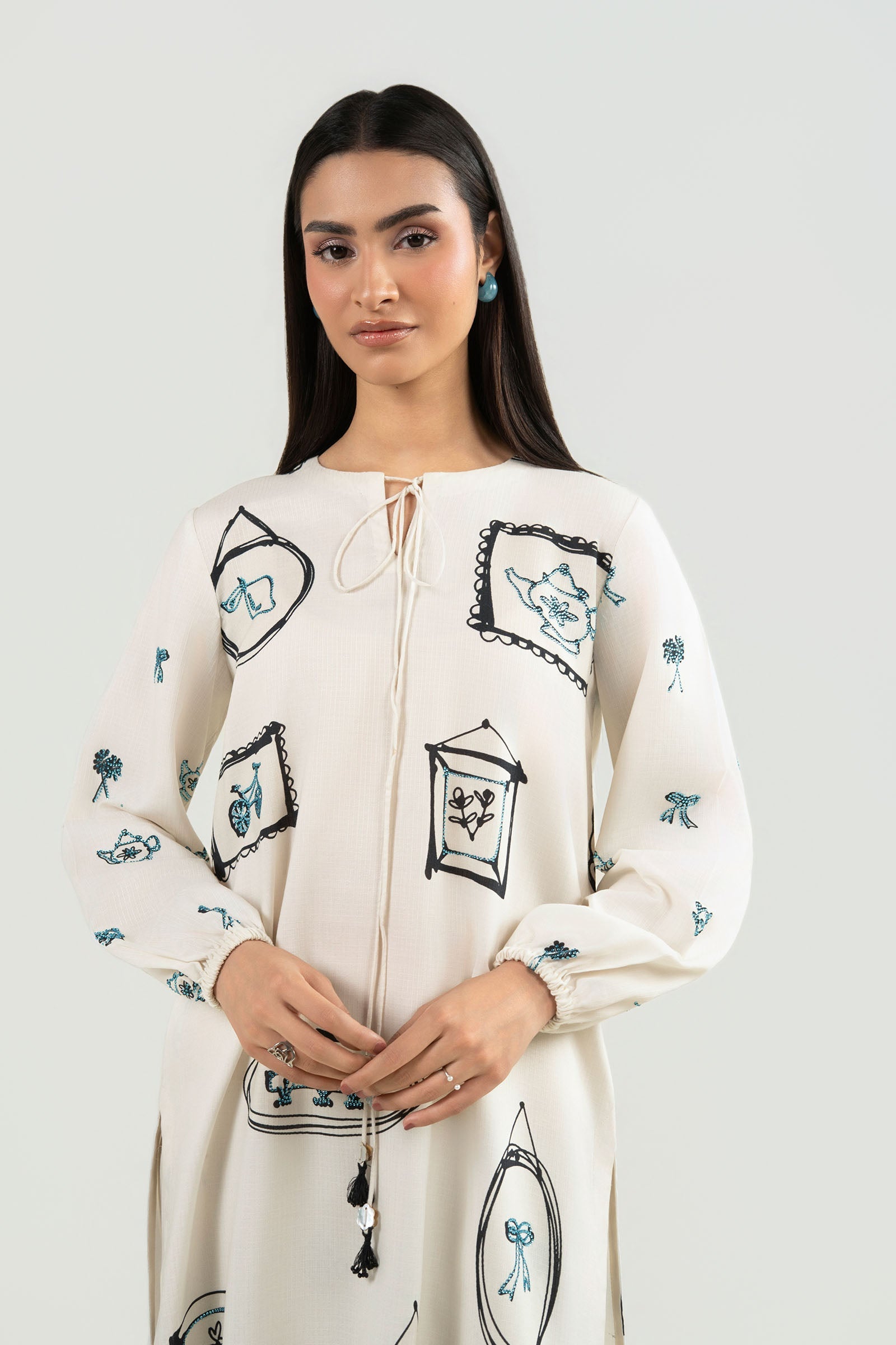 2 Pc Embellished Ripstop Suit