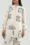 2 Pc Embellished Ripstop Suit