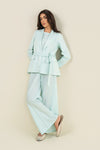 2 Pc Dyed Cotton Chambray Suit