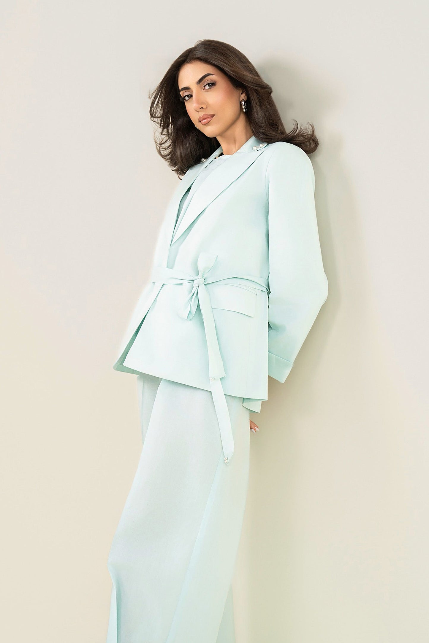 2 Pc Dyed Cotton Chambray Suit