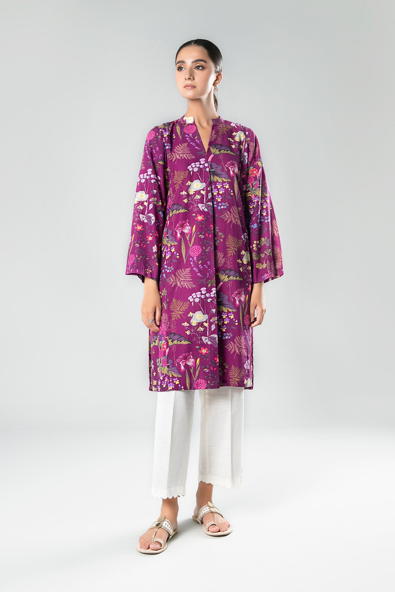 Printed Khaddar Shirt