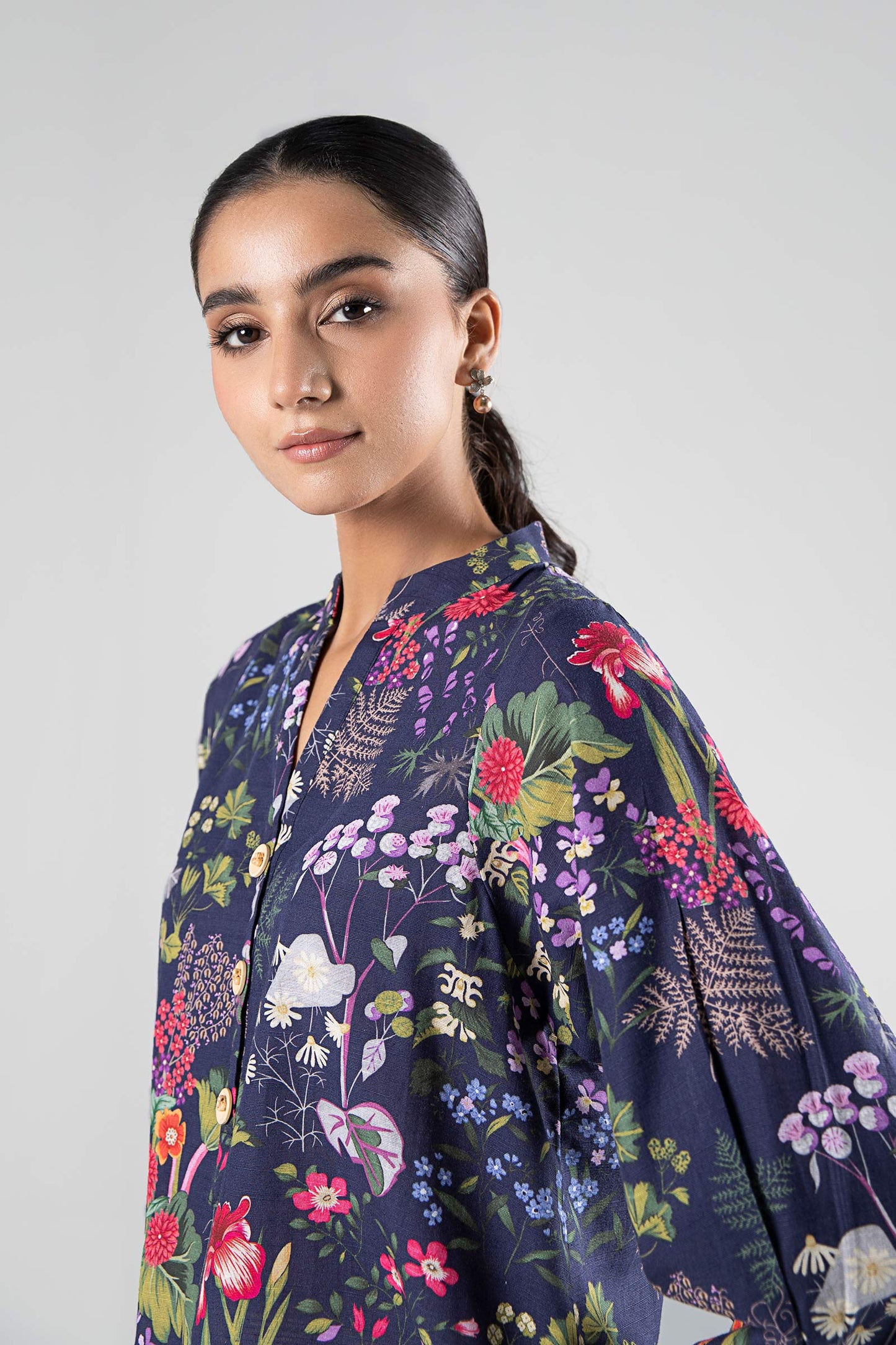 Printed Khaddar Shirt