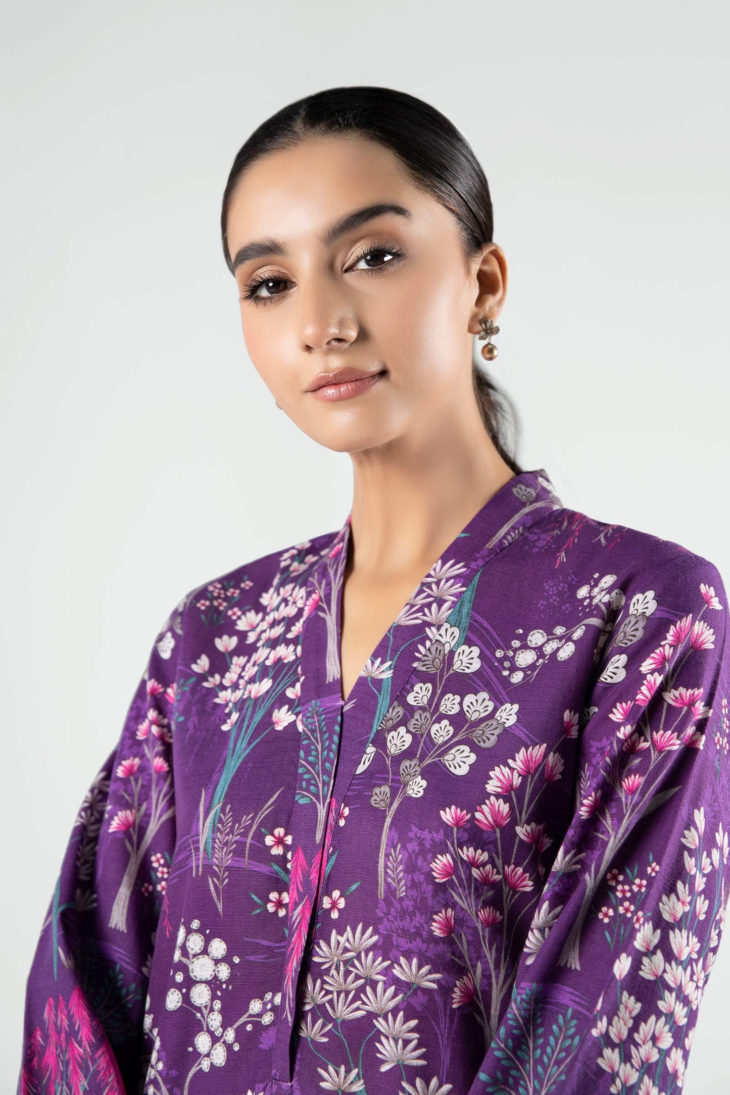 Printed Khaddar Shirt