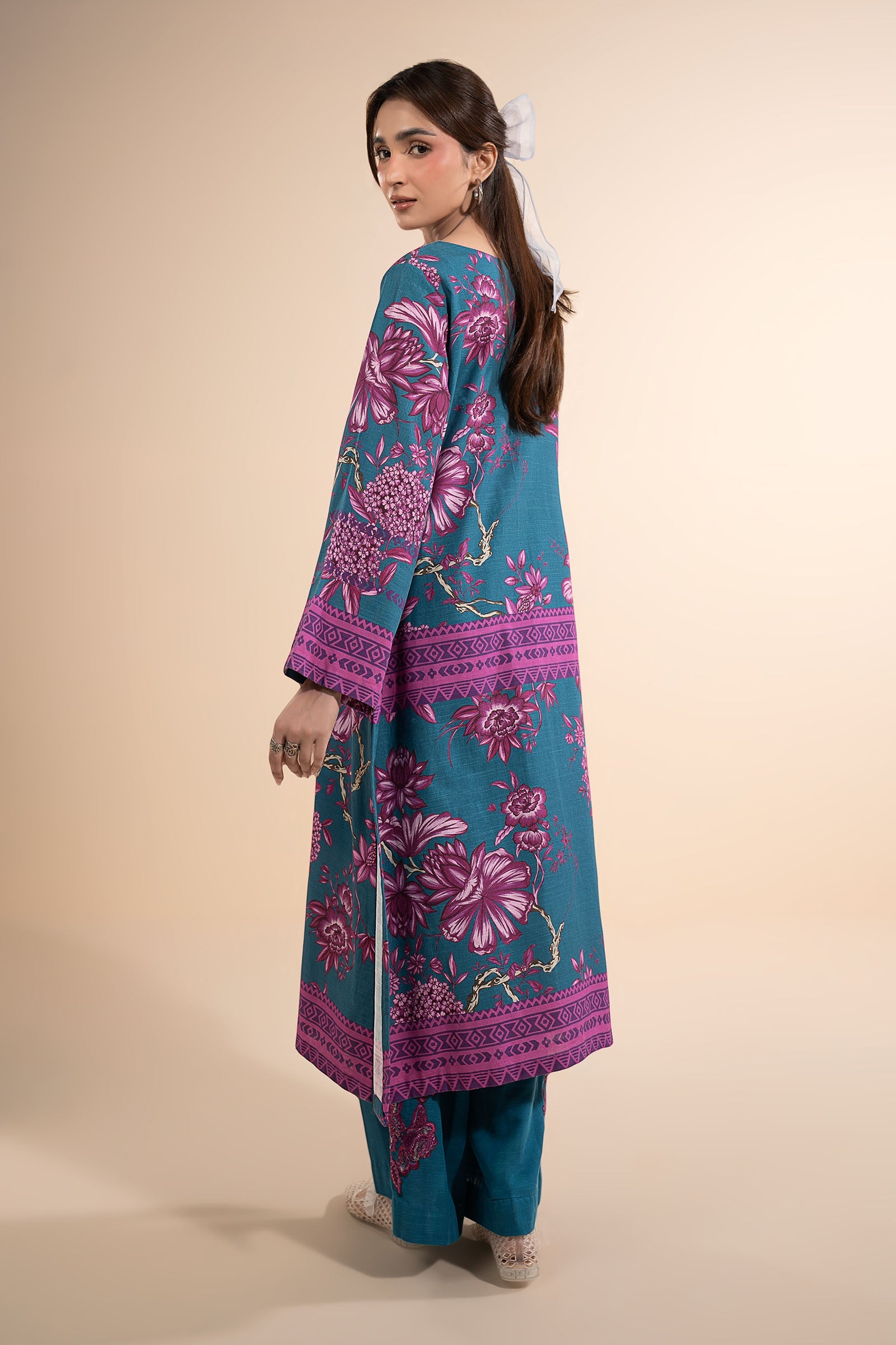Embroidered Slub Khaddar Shirt