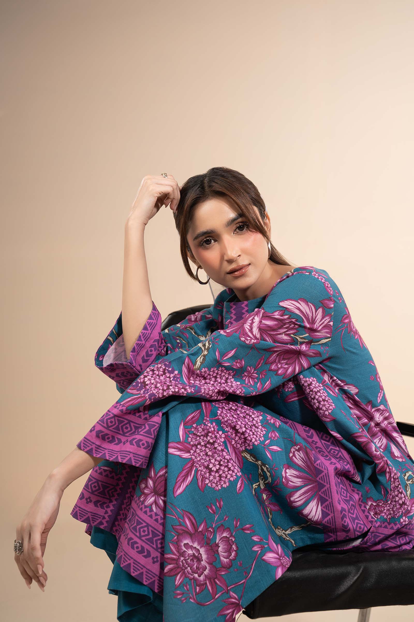Embroidered Slub Khaddar Shirt