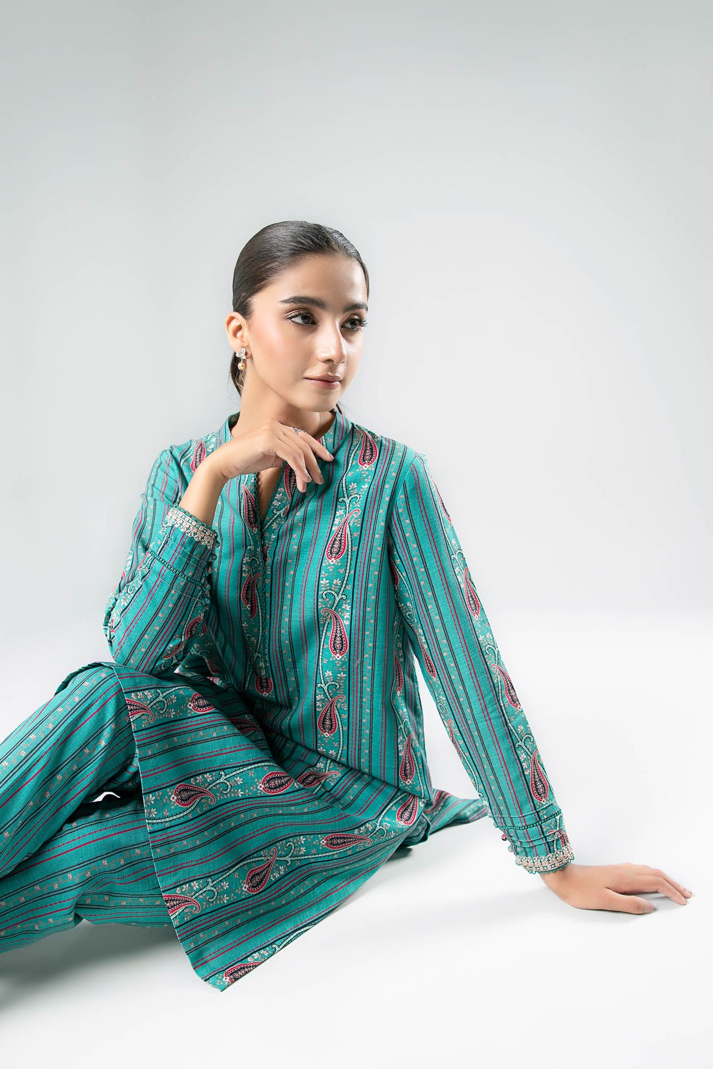 Printed Khaddar Shirt