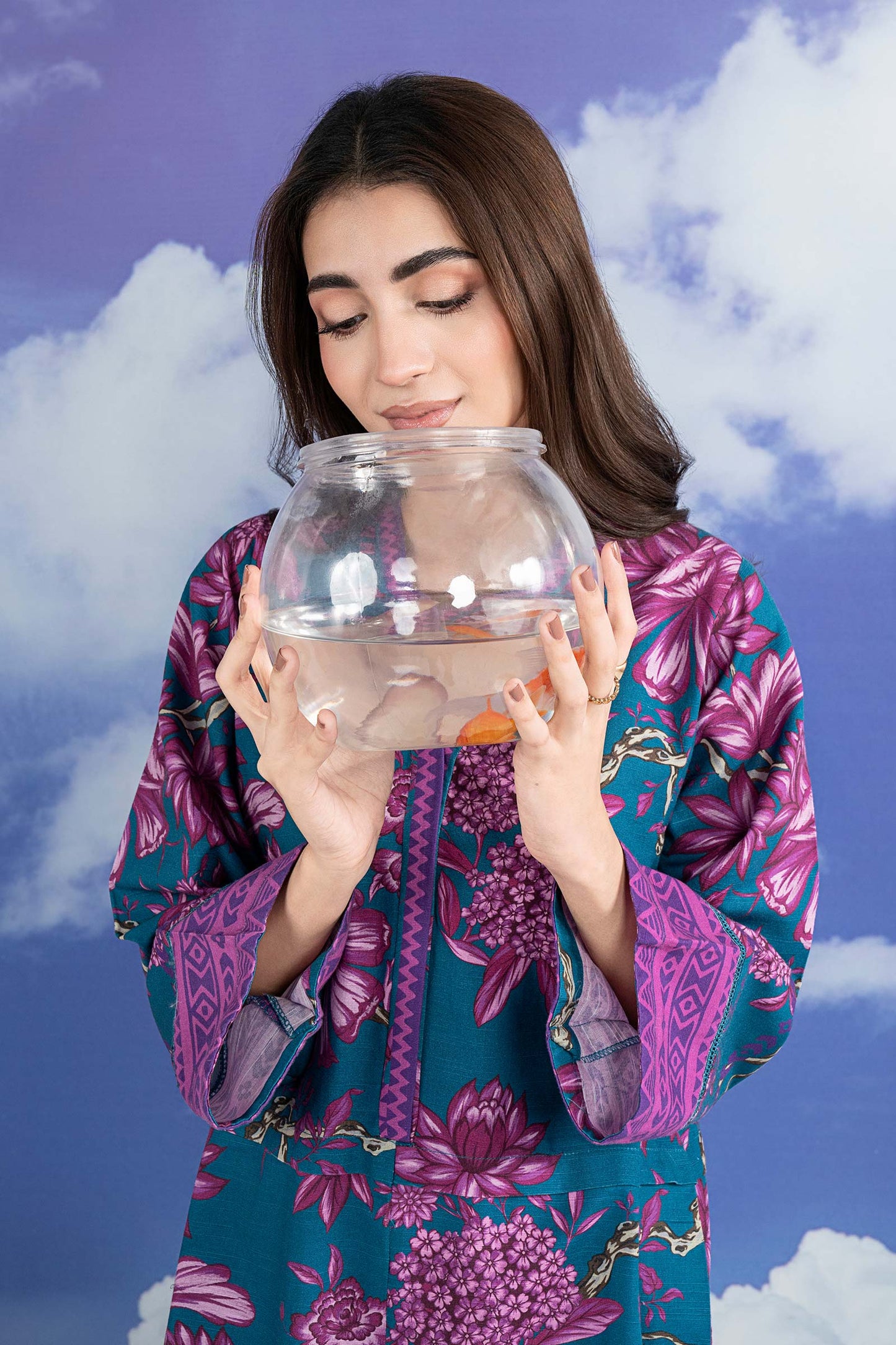 3 Pc Printed Khaddar Suit