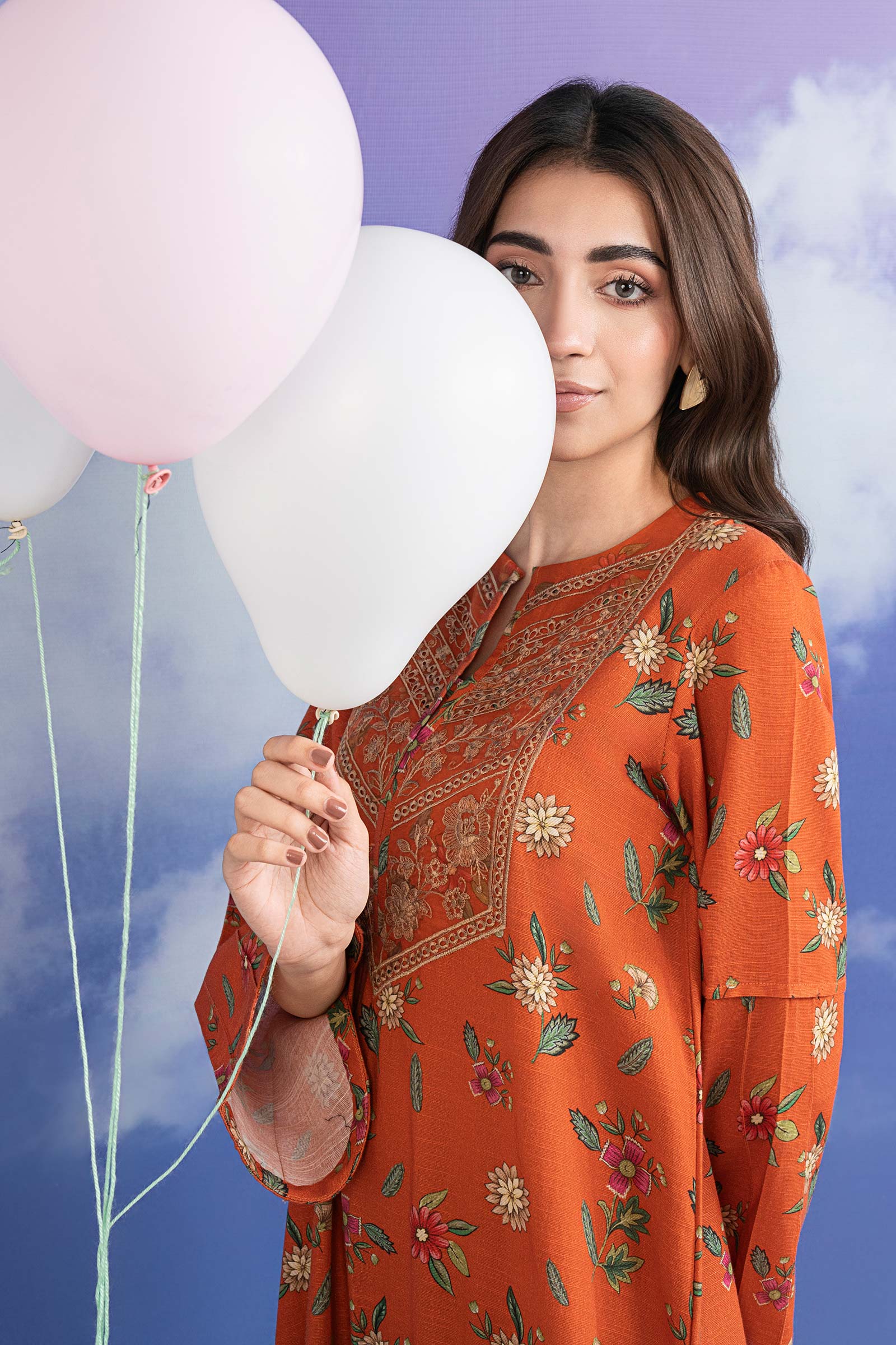 3 Pc Embroidered Khaddar Suit