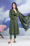 3 Pc Printed Khaddar Suit