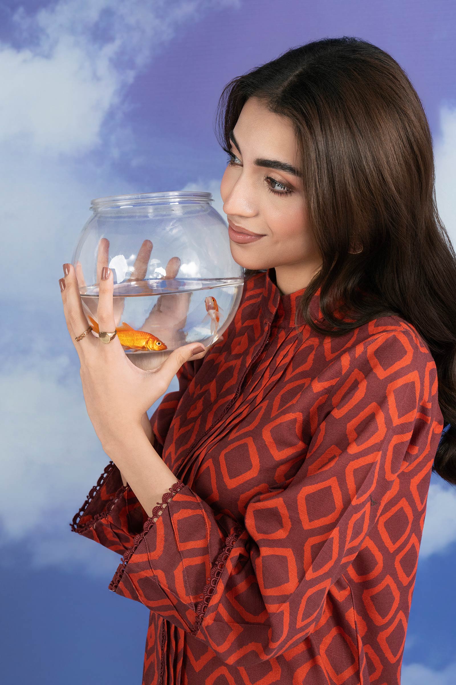 3 Pc Printed Khaddar Suit