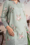 3 Pc Embroidered Raw Silk Suit