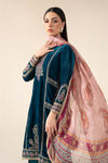 3 Pc Embroidered Velvet Suit
