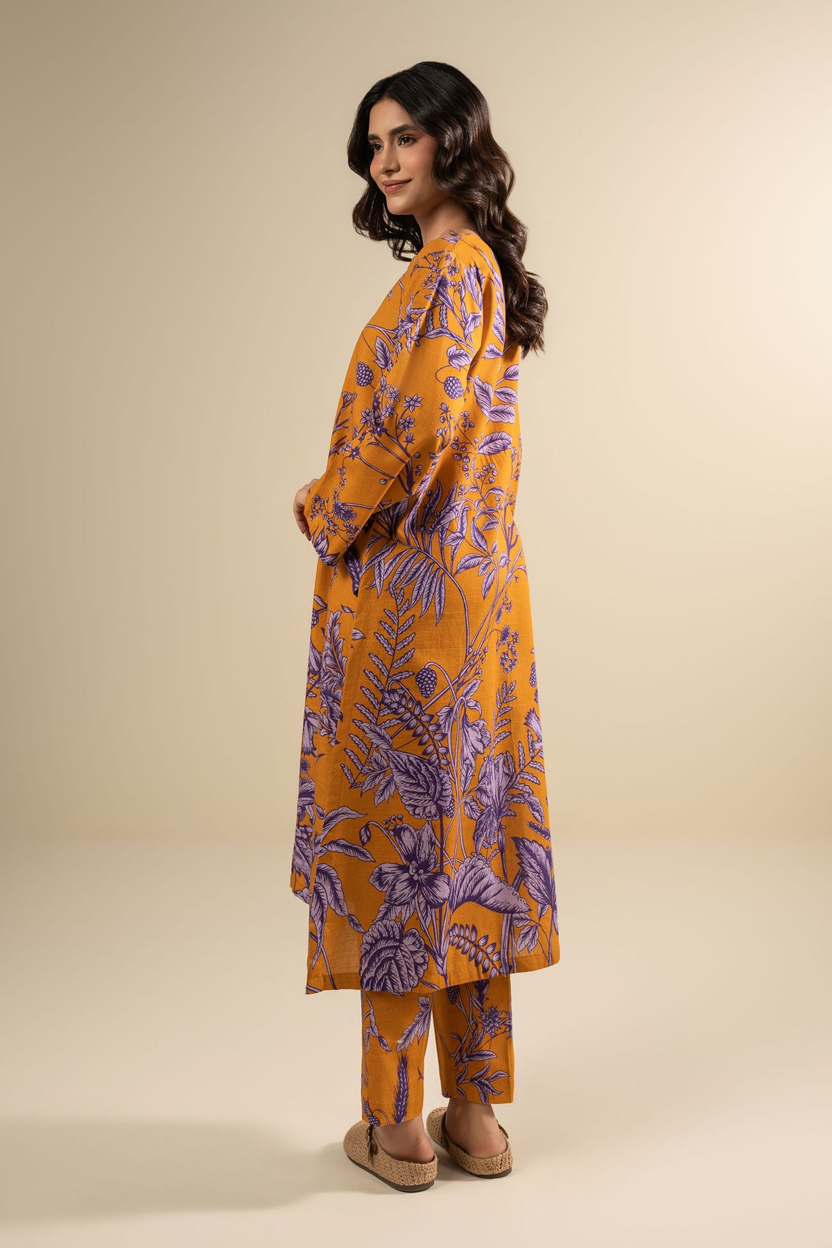 2 Pc Printed Slub Khaddar Suit