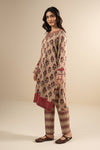 2 Pc Embroidered Linen Suit
