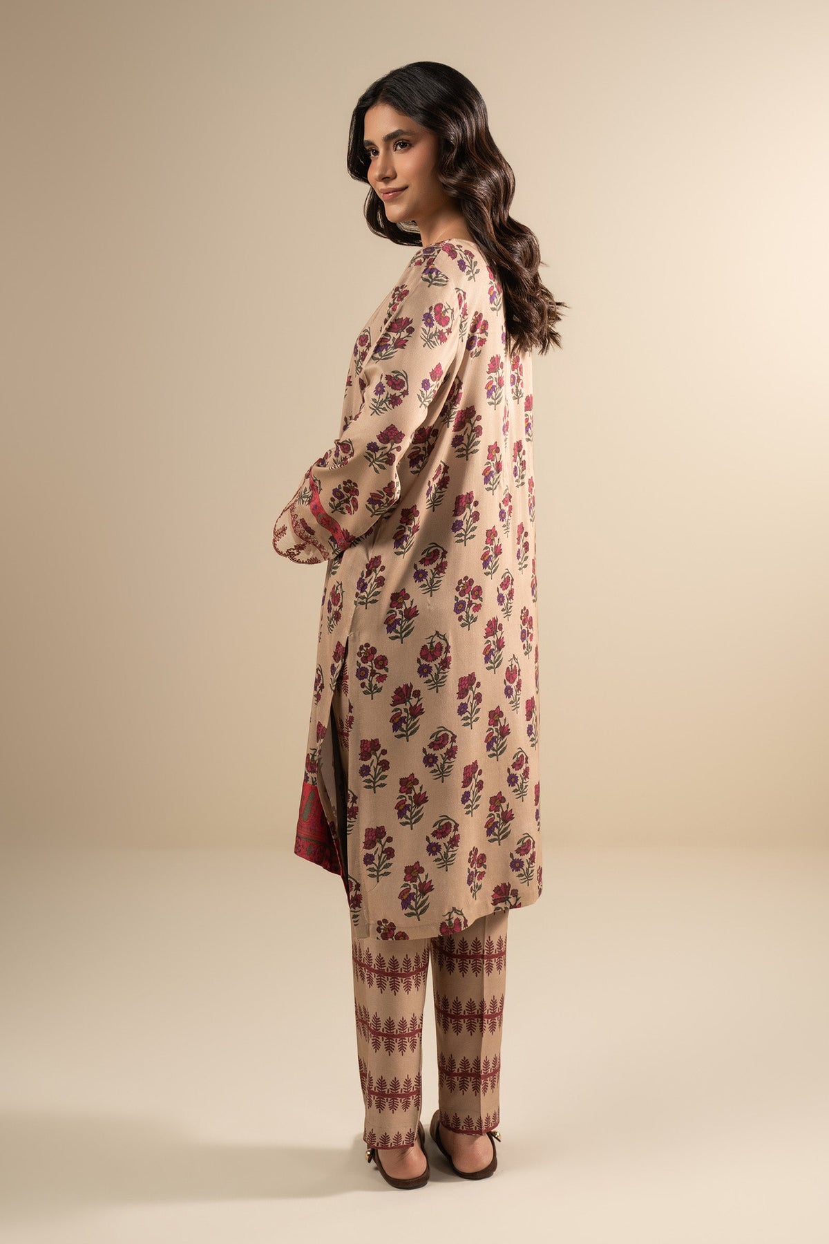 2 Pc Embroidered Linen Suit
