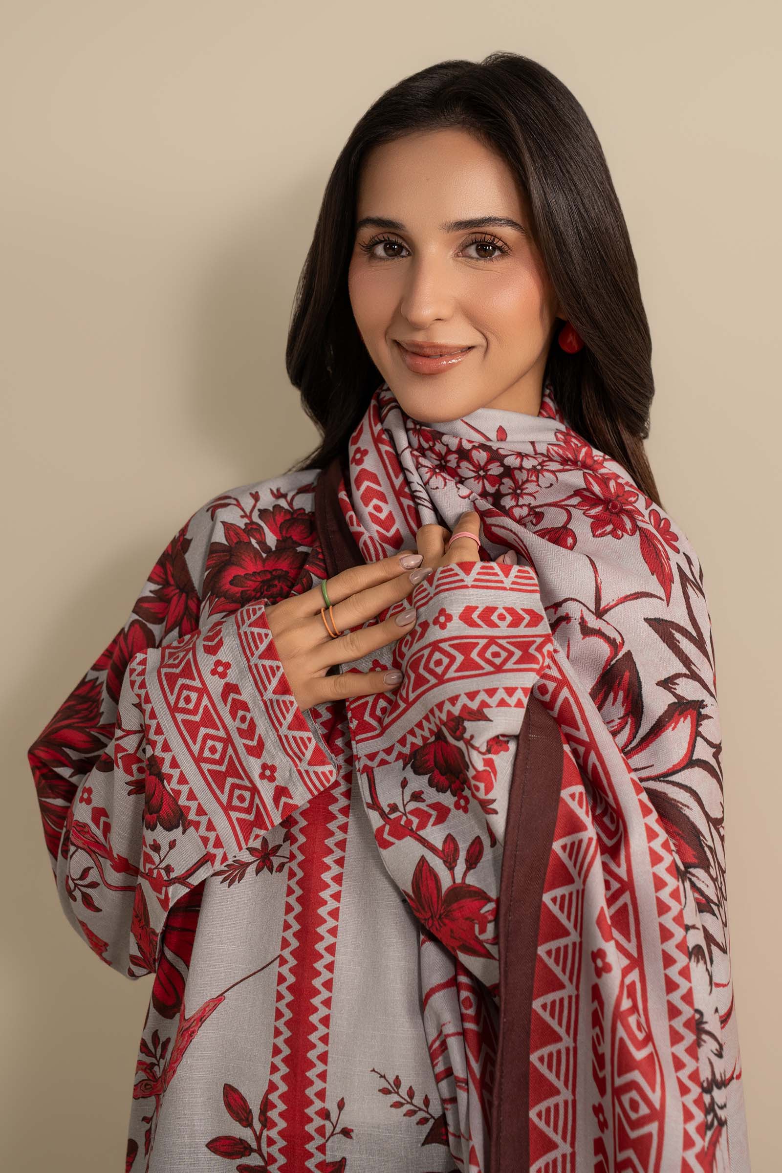 2 Pc Printed Khaddar Suit