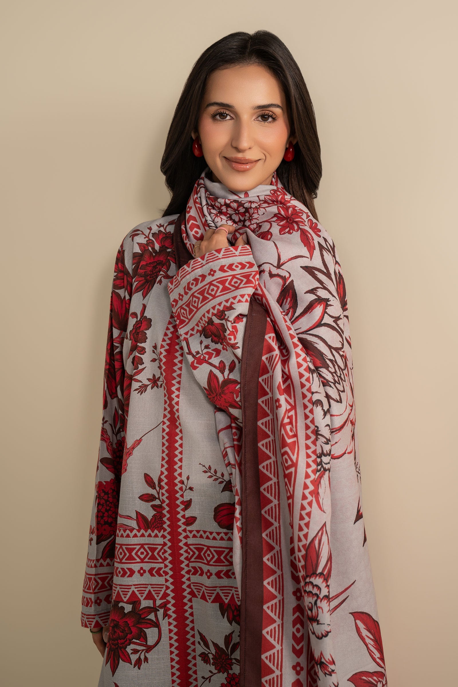 2 Pc Printed Khaddar Suit