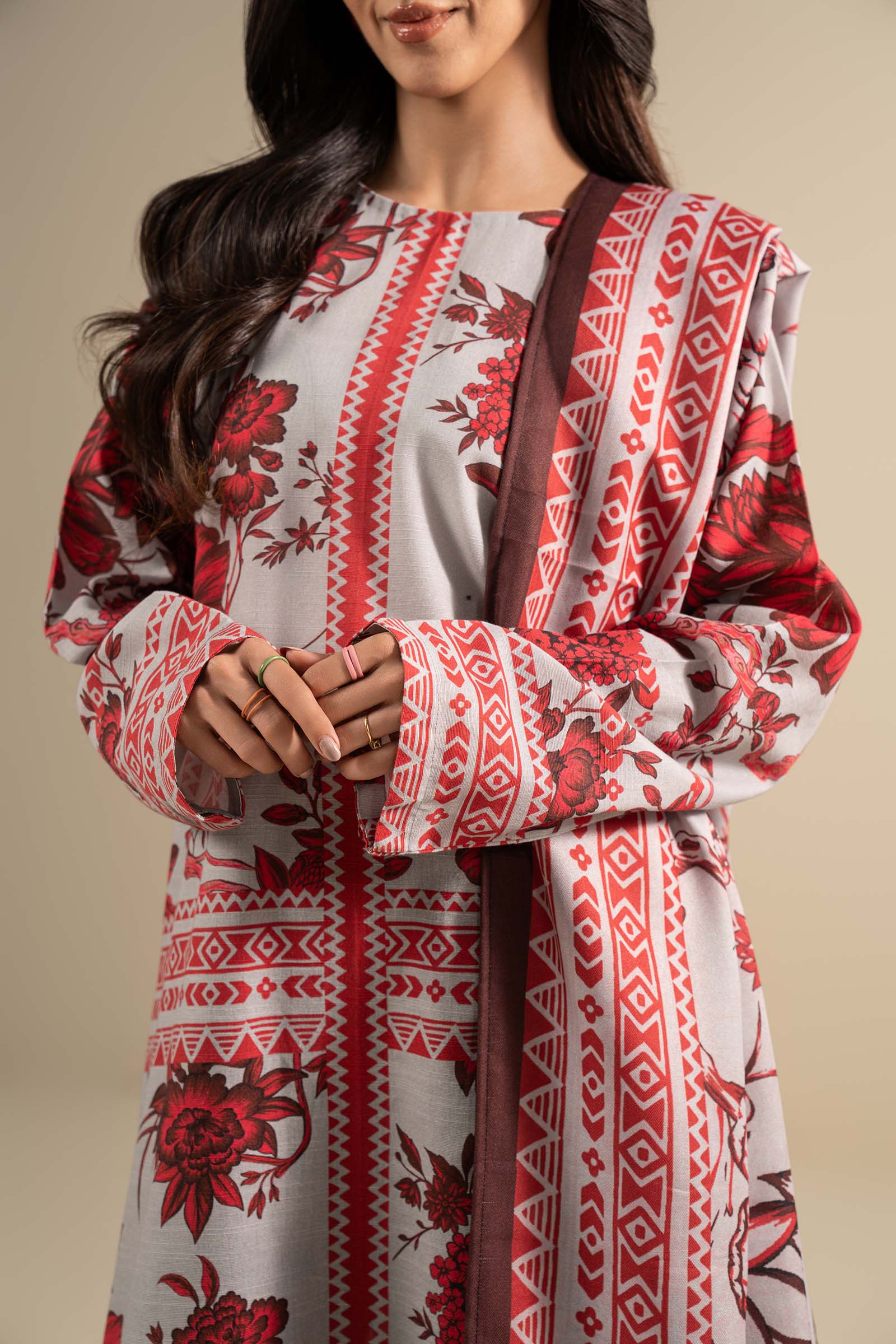 2 Pc Printed Khaddar Suit
