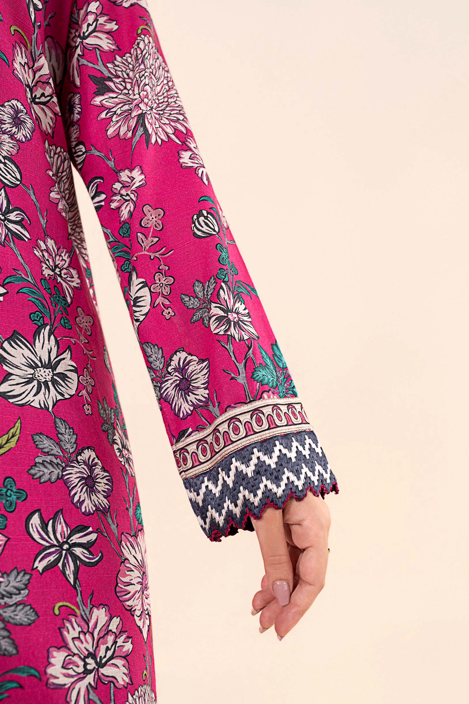 2 Pc Embroidered Slub Khaddar Suit