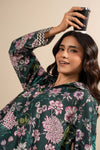 2 Pc Embroidered Slub Khaddar Suit