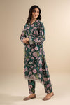 2 Pc Embroidered Slub Khaddar Suit