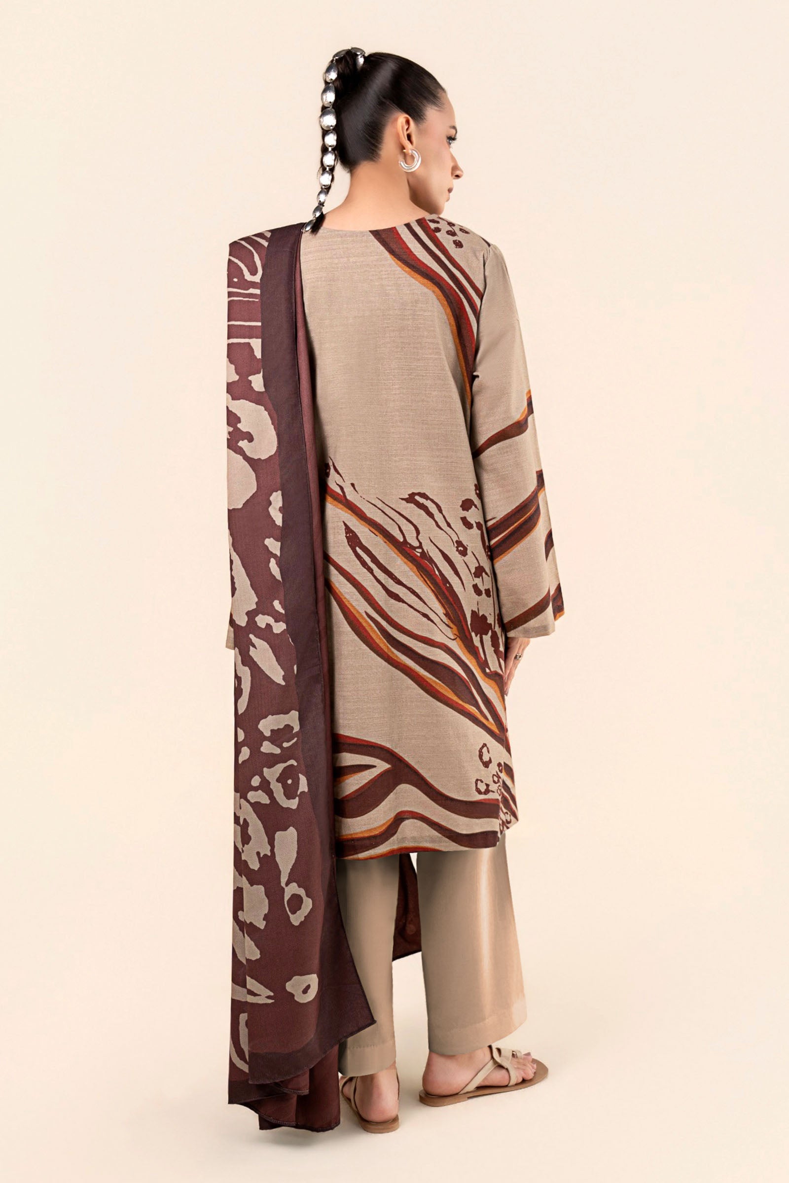 2 Pc Printed Slub Khaddar Suit