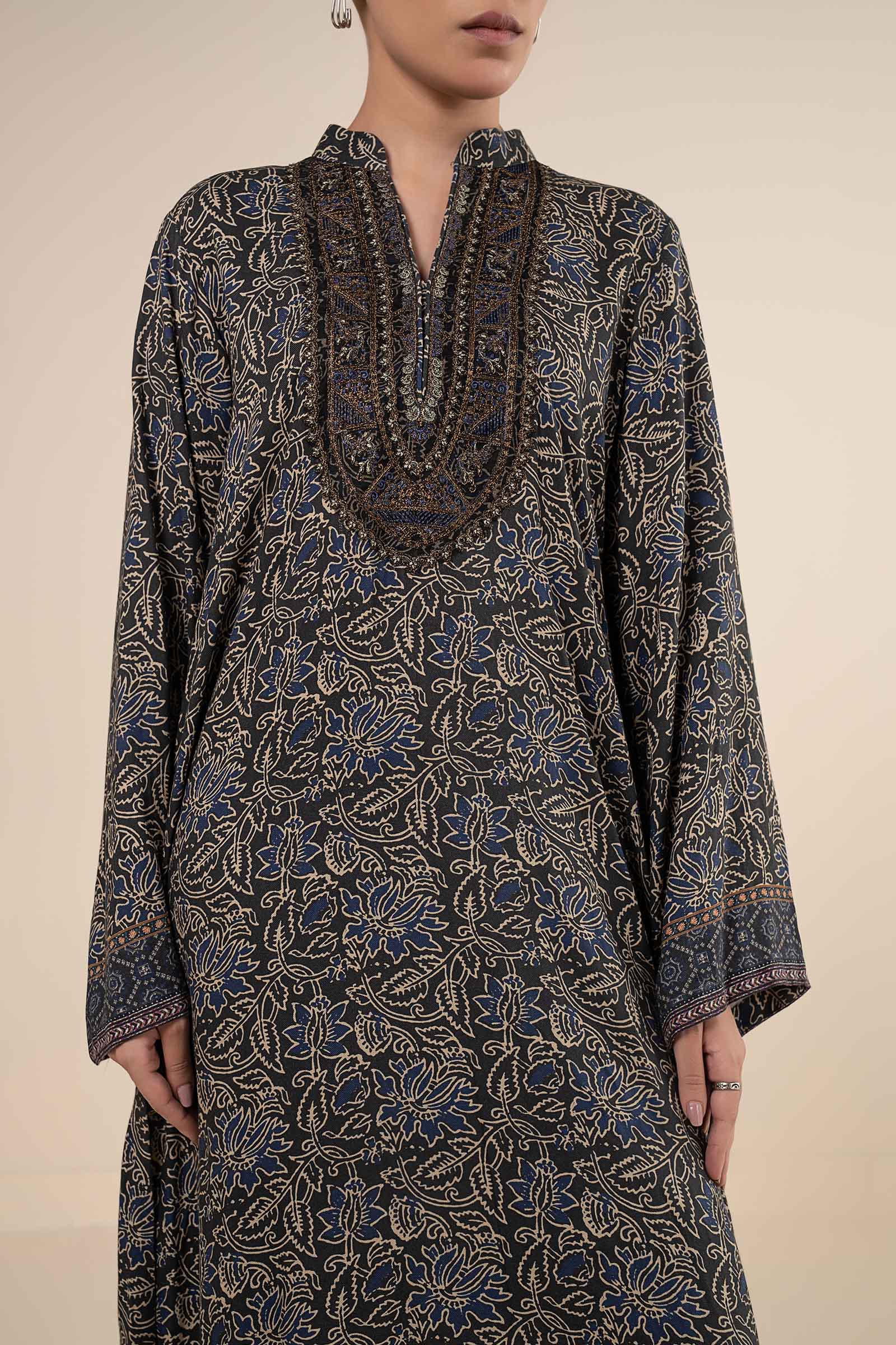 2 Pc Embroidered Marina Twill Suit