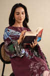 2 Pc Printed Linen Suit