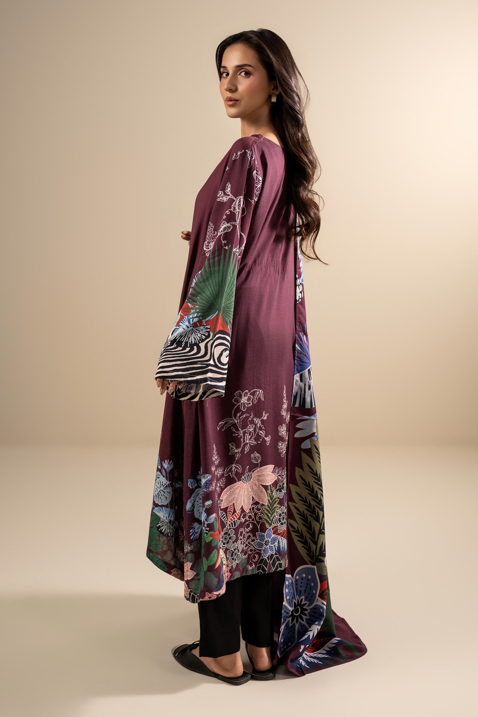 2 Pc Printed Linen Suit