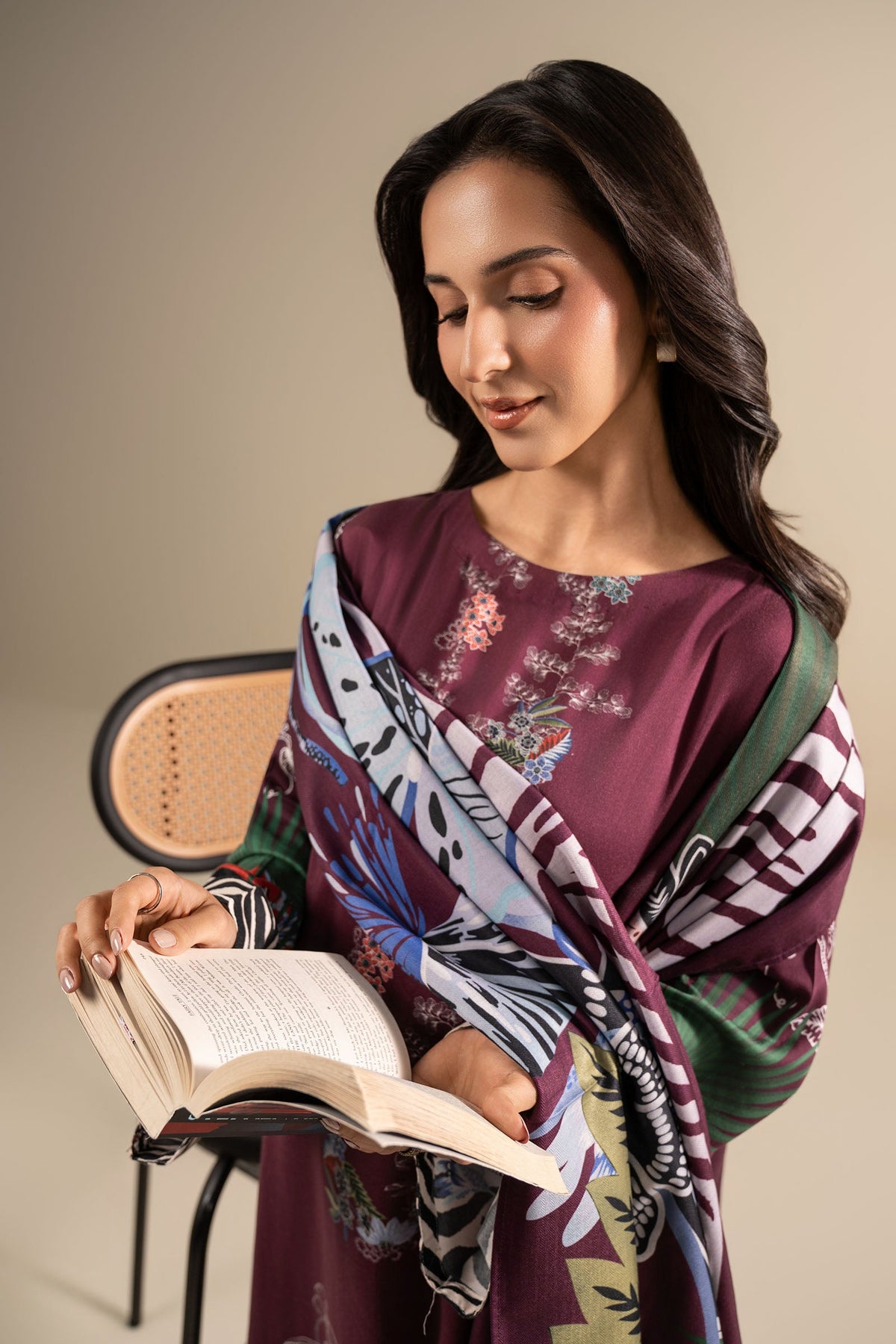 2 Pc Printed Linen Suit