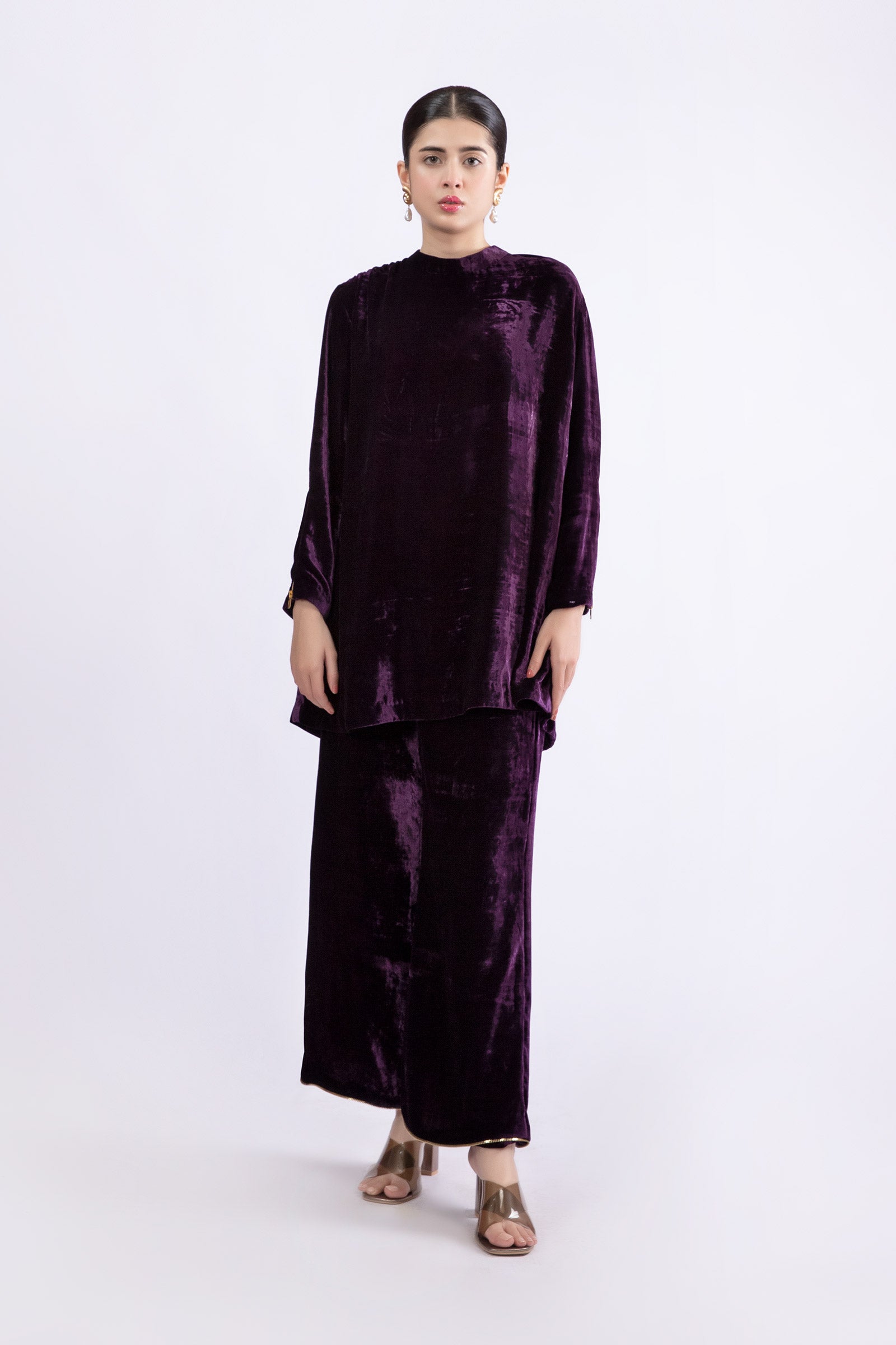 2 Pc Dyed Velvet Suit
