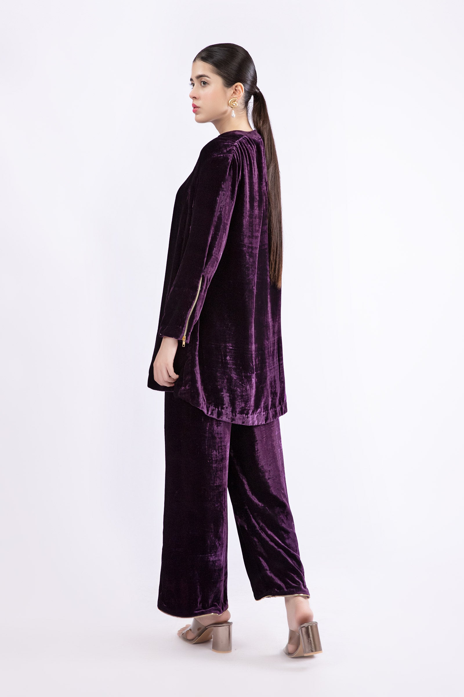 2 Pc Dyed Velvet Suit