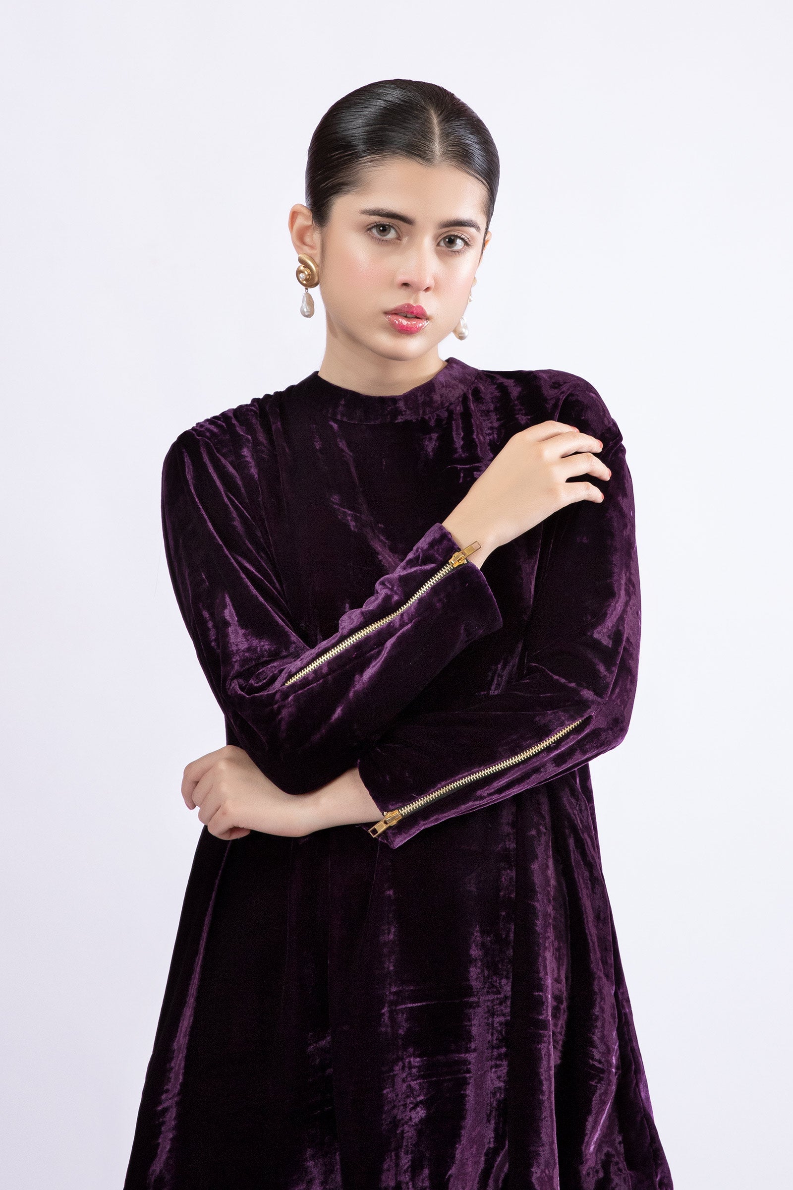 2 Pc Dyed Velvet Suit