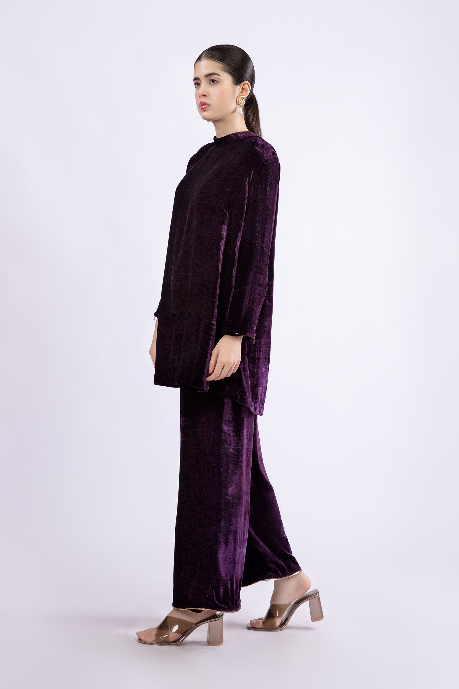 2 Pc Dyed Velvet Suit