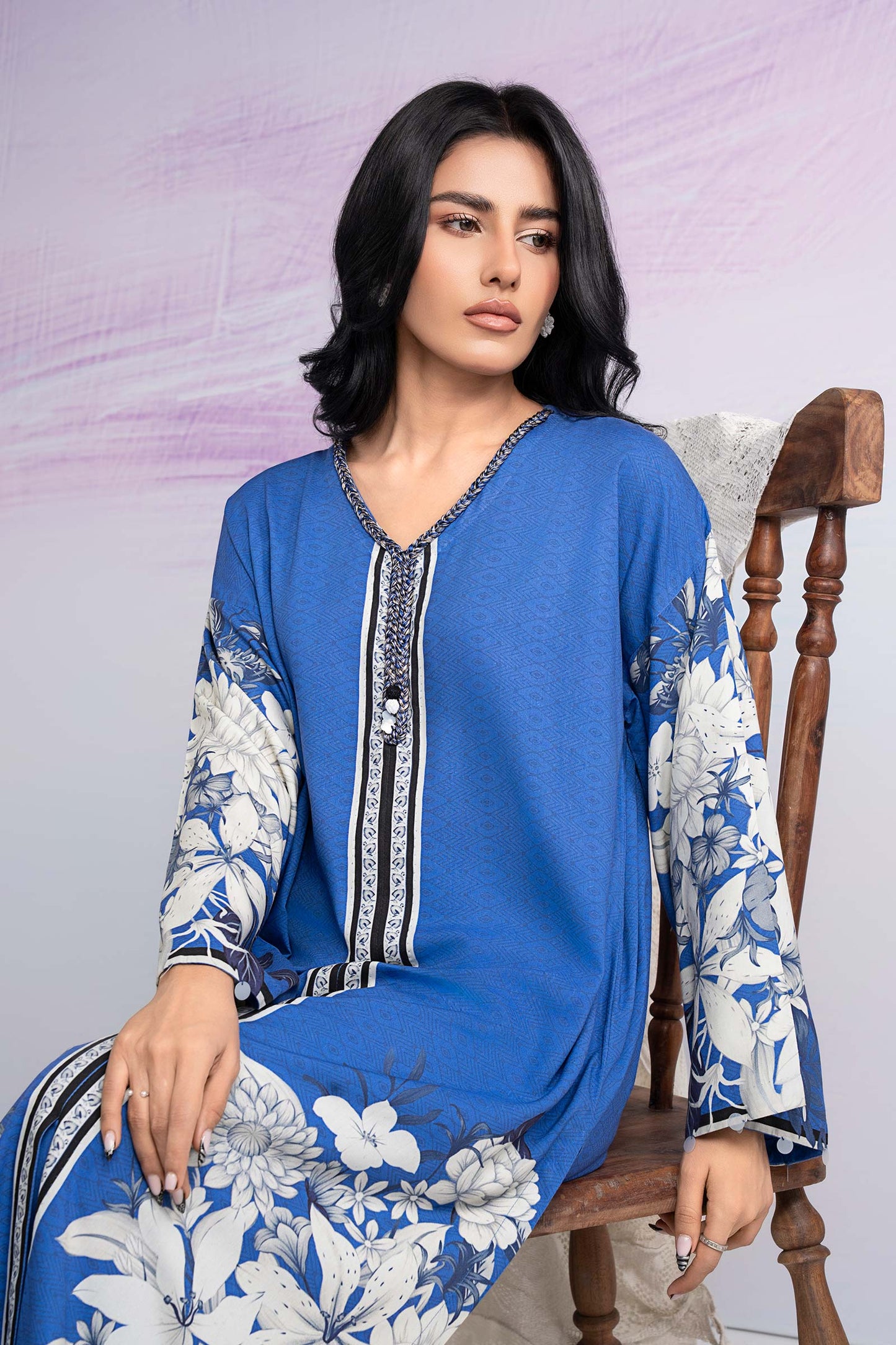 2 Pc Printed Twill Suit