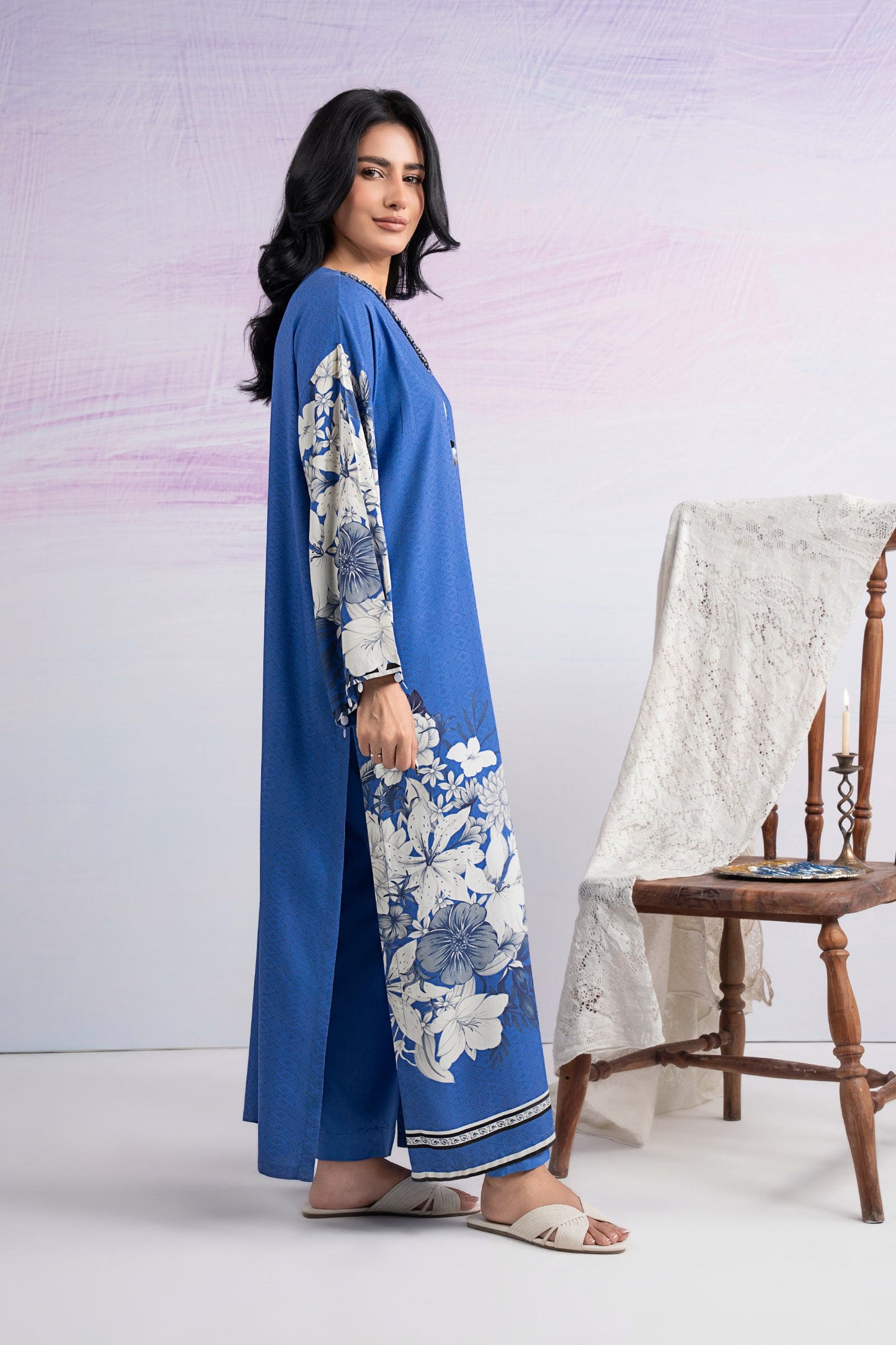 2 Pc Printed Twill Suit