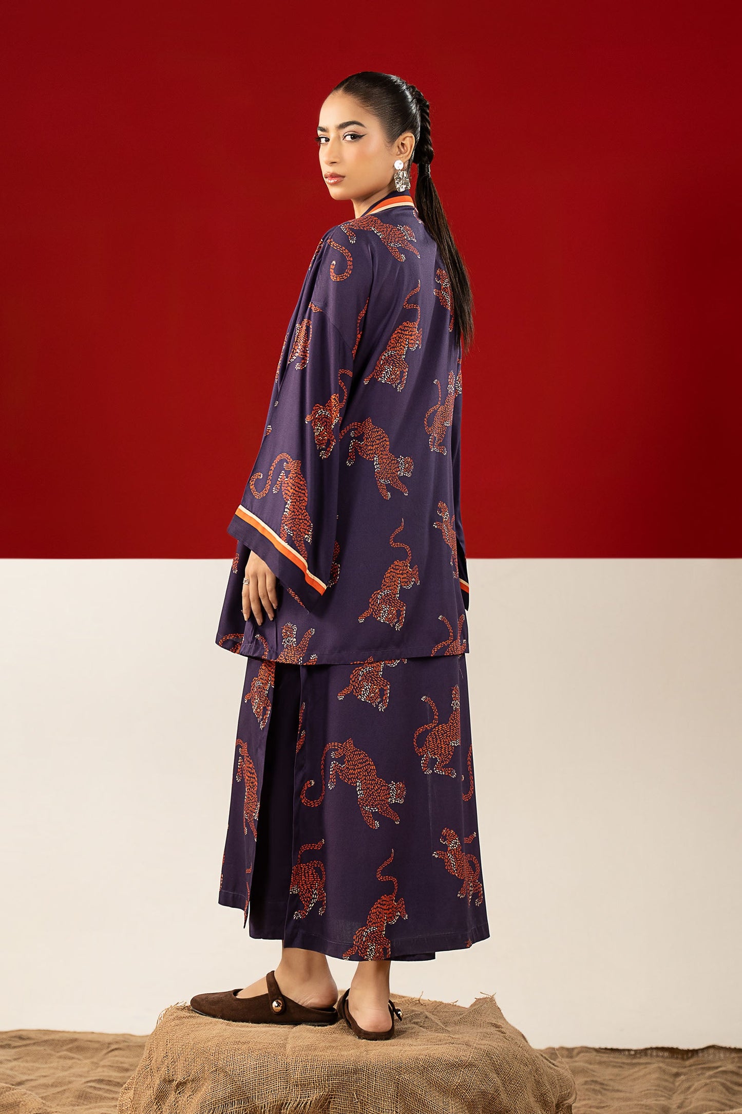 2 Pc Printed Linen Suit