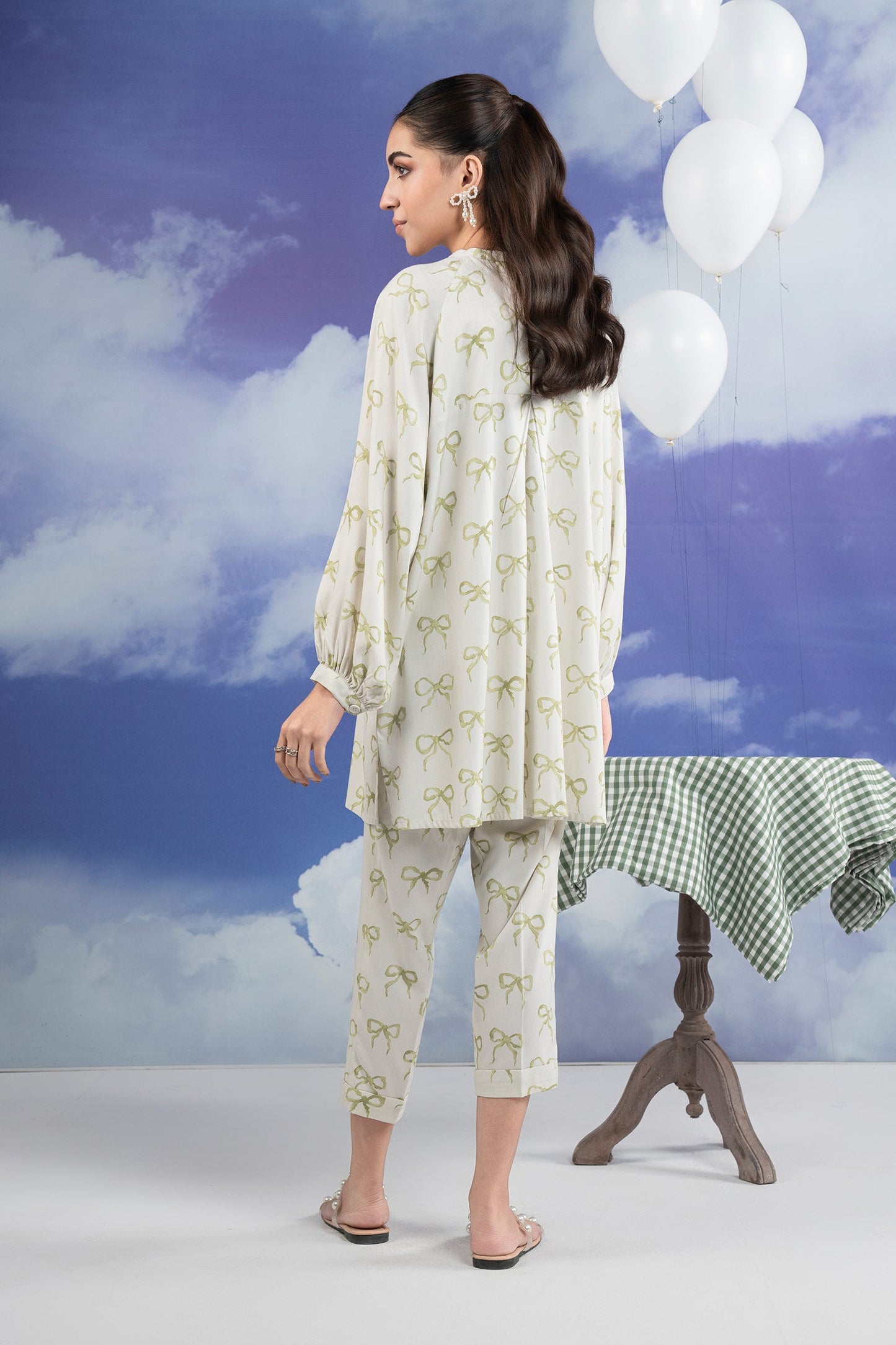 2 Pc Printed Twill Suit