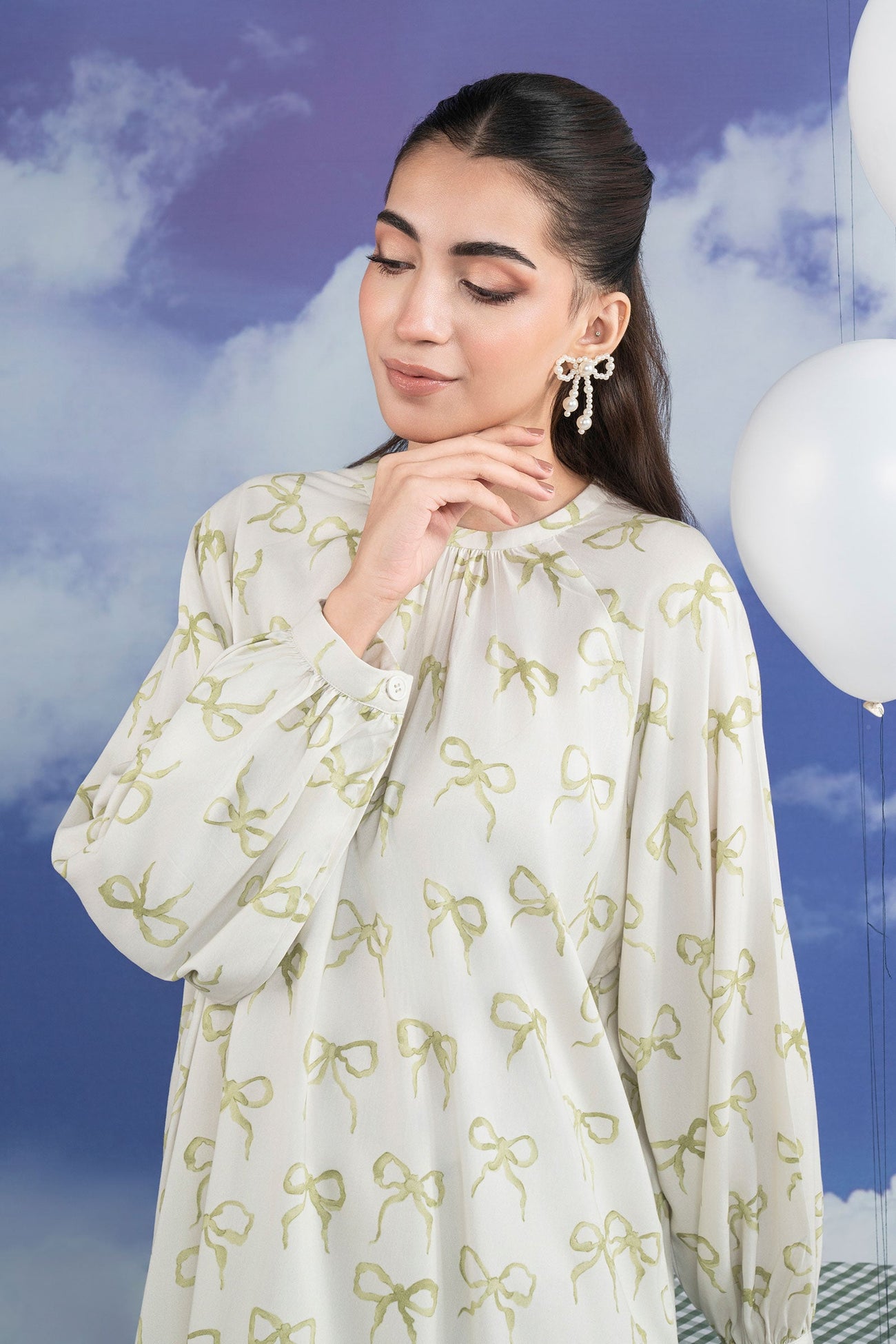 2 Pc Printed Twill Suit