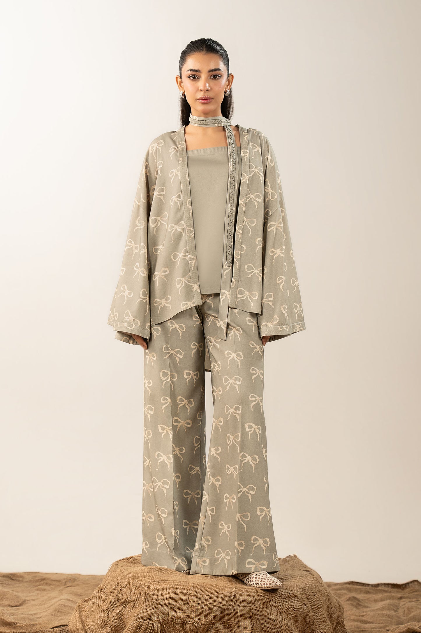 2 Pc Printed Twill Suit