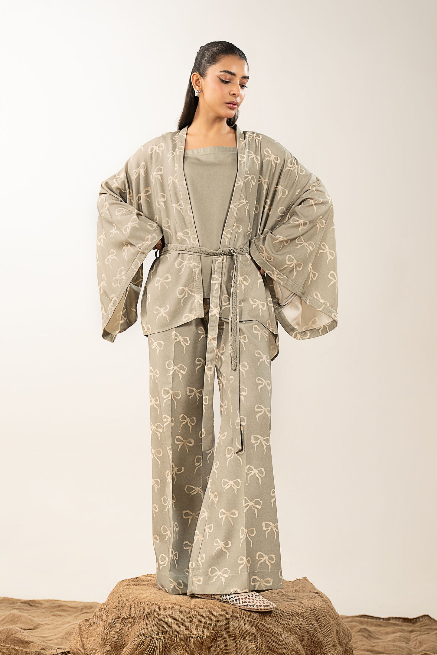 2 Pc Printed Twill Suit