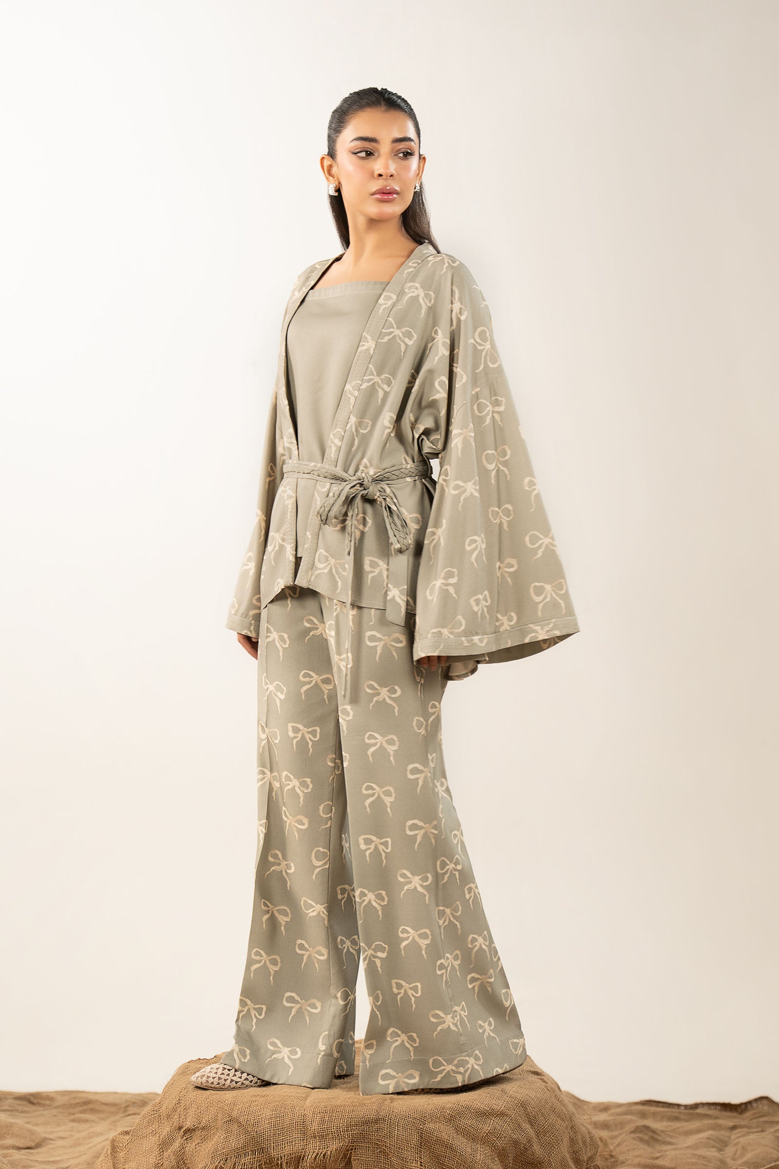 2 Pc Printed Twill Suit