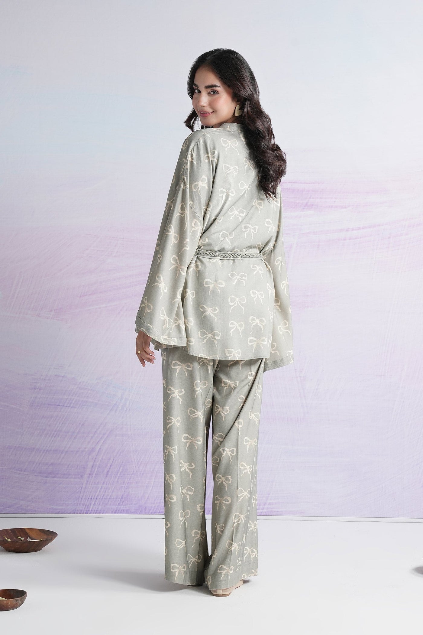 2 Pc Printed Twill Suit