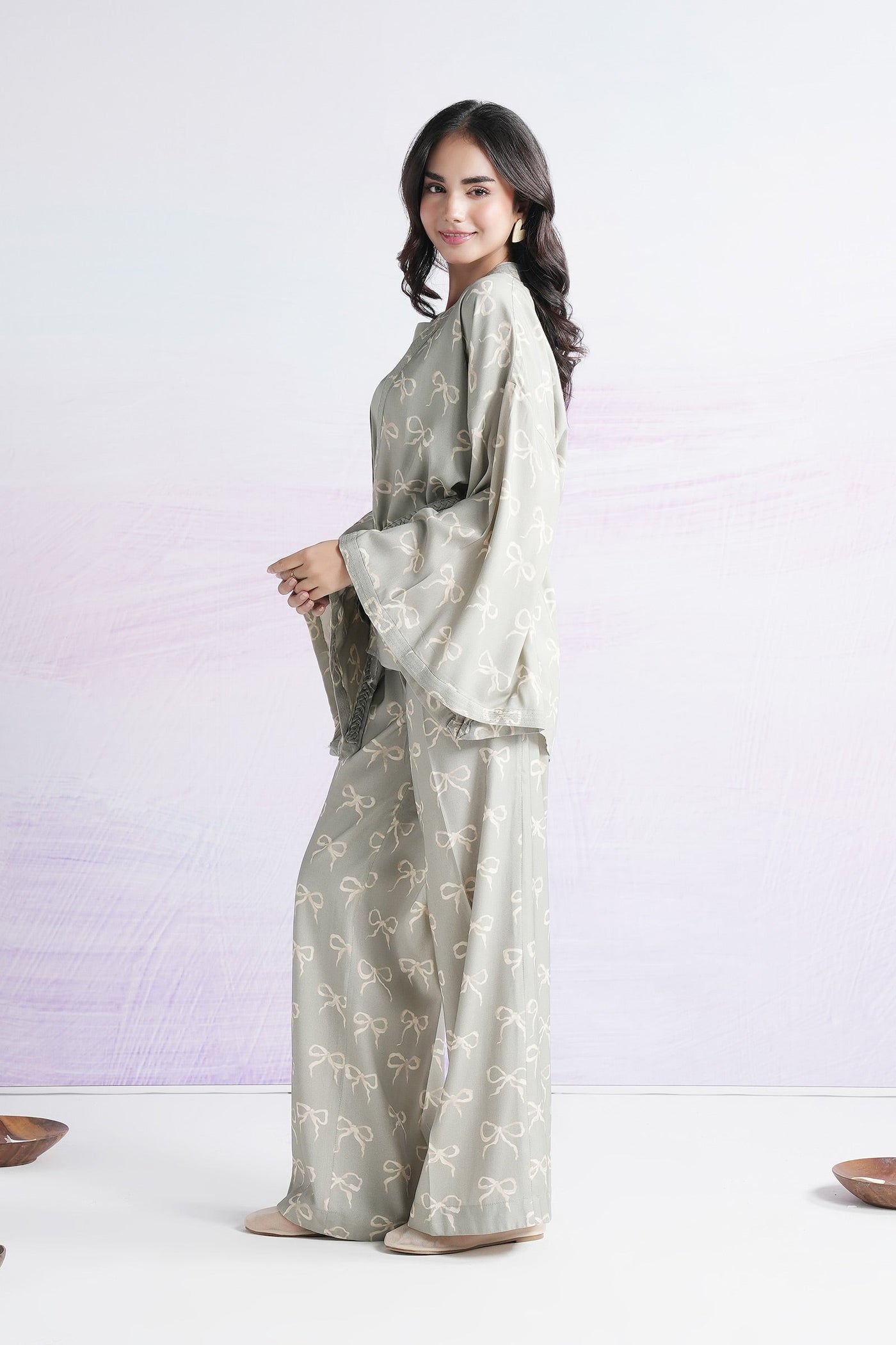 2 Pc Printed Twill Suit