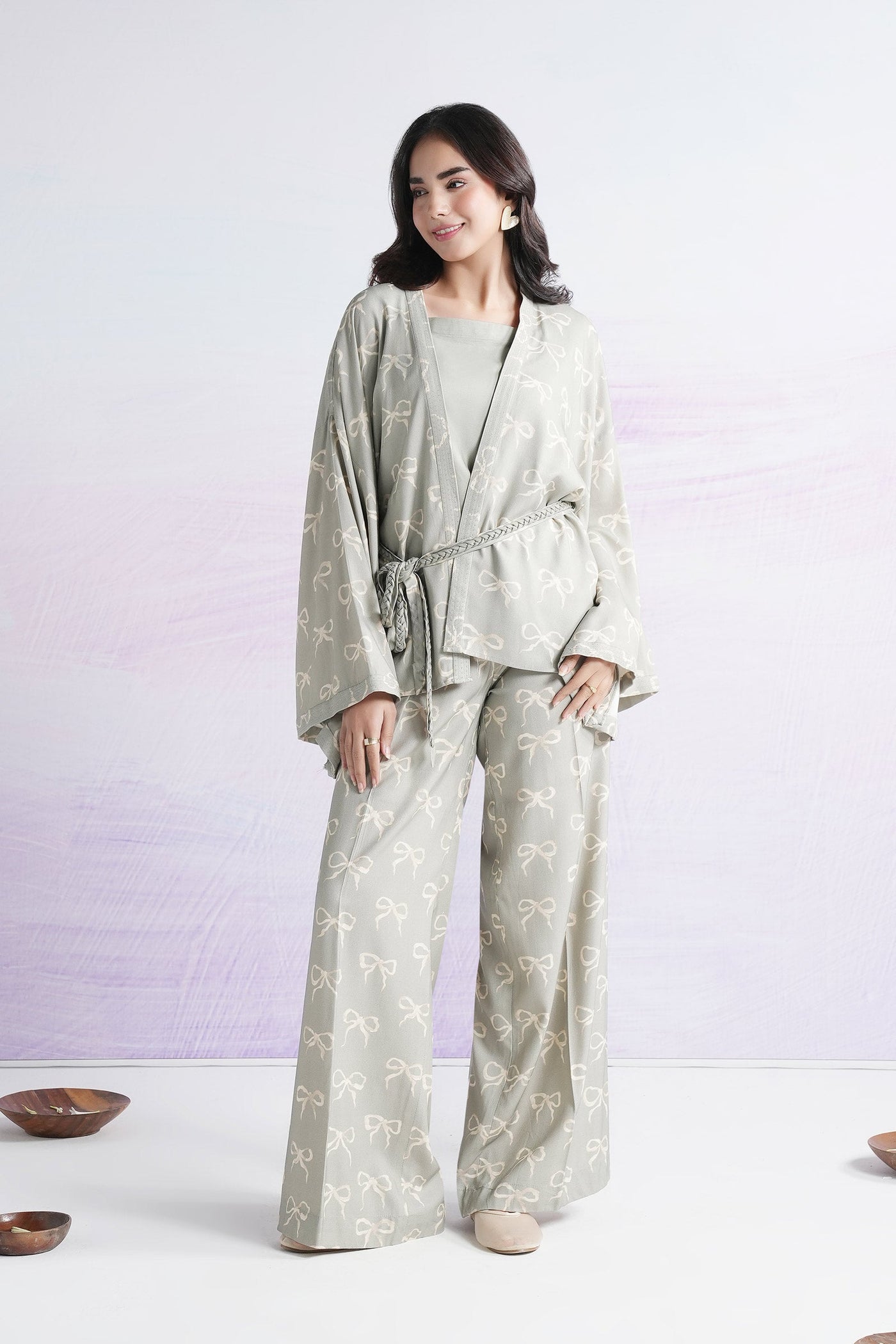 2 Pc Printed Twill Suit